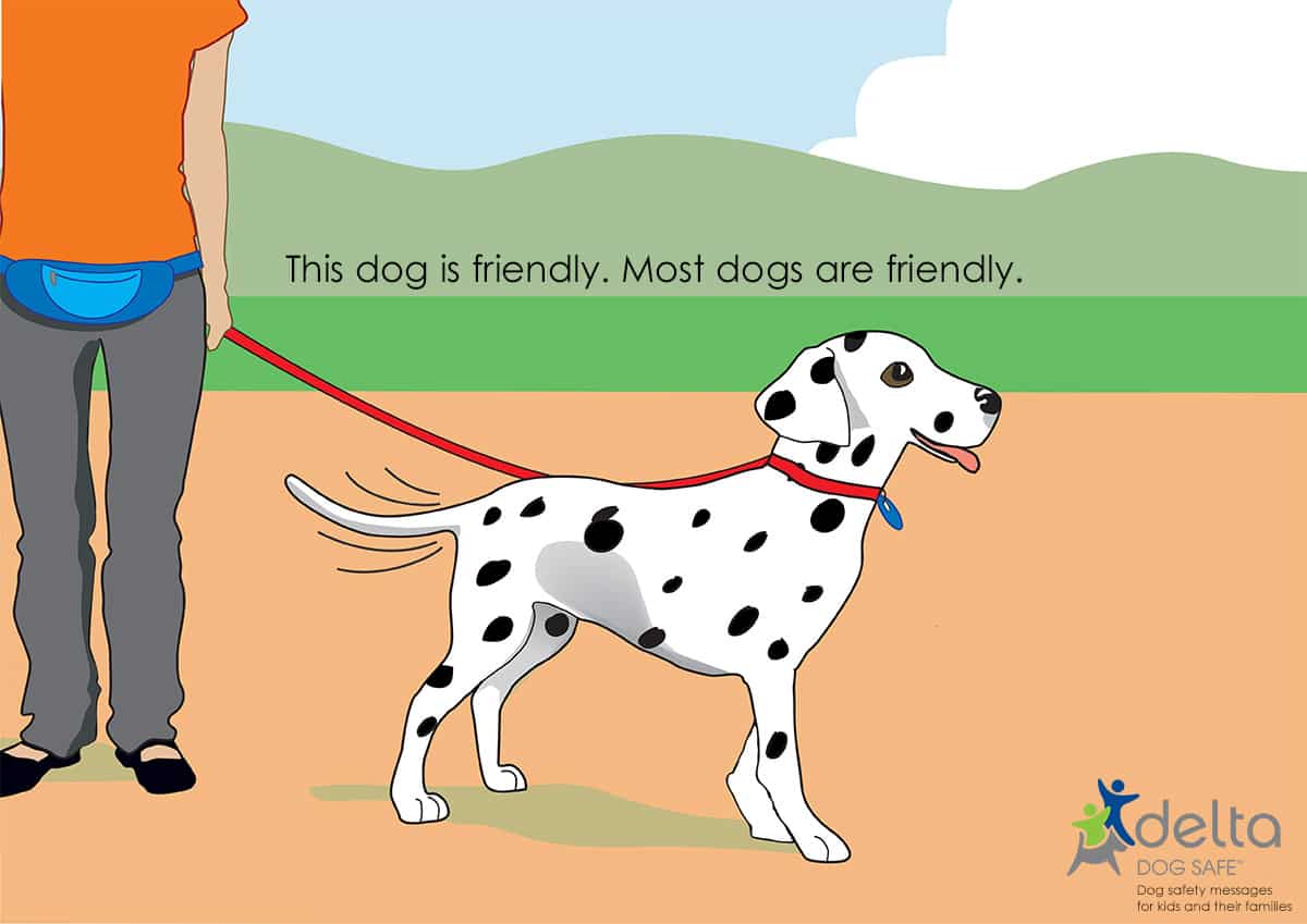 graphic of a happy dog walking